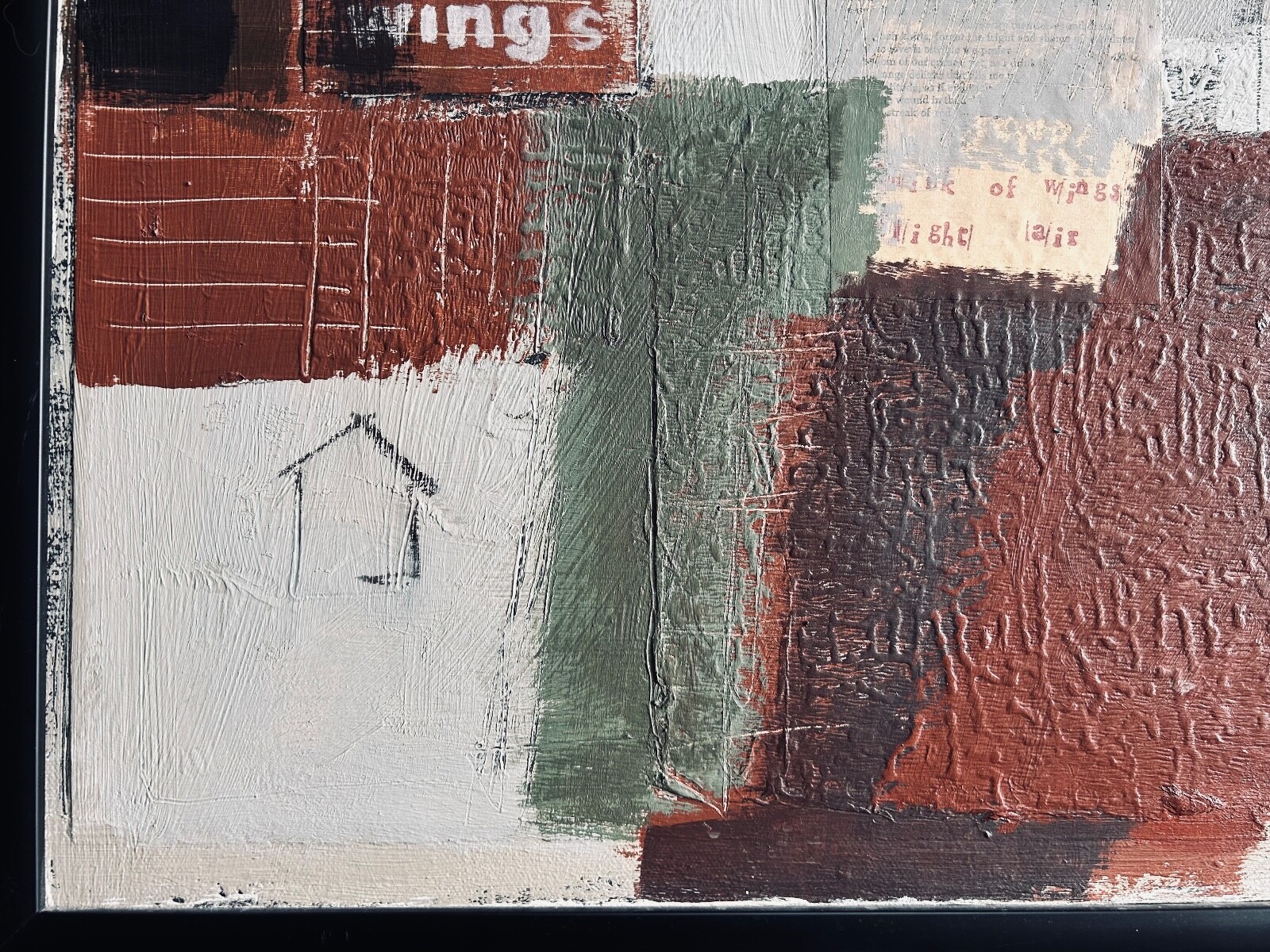 Donna Watson - original, signed, framed, large, mixed media collage
