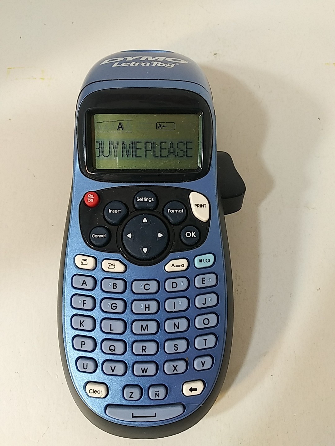 Dymo Letratag Handheld Label Maker LT-100 Blue Portable New Condition Ships Fast