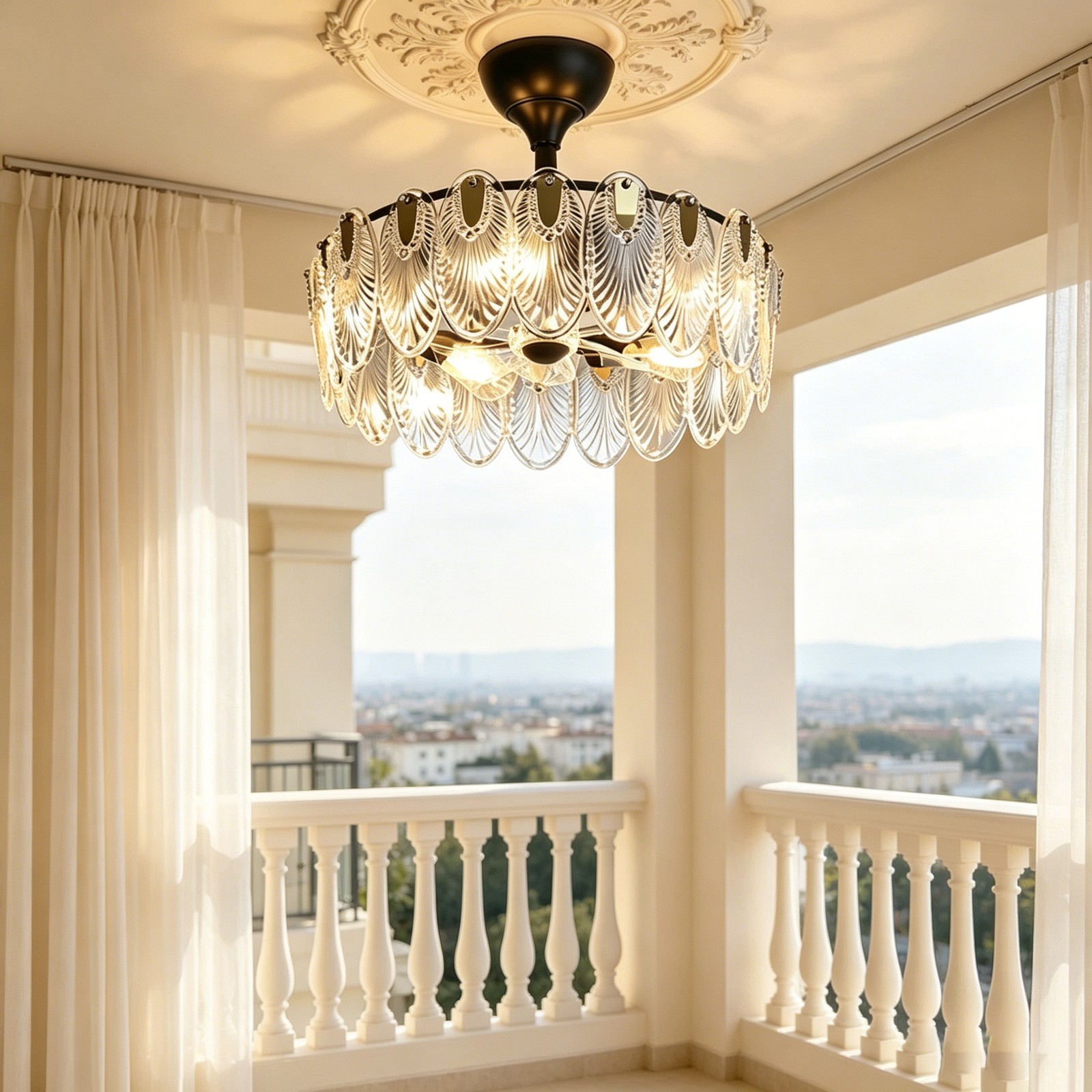 Adjustable Brightness Crystal with Remote Modern Decor Lamp for Conservatory
