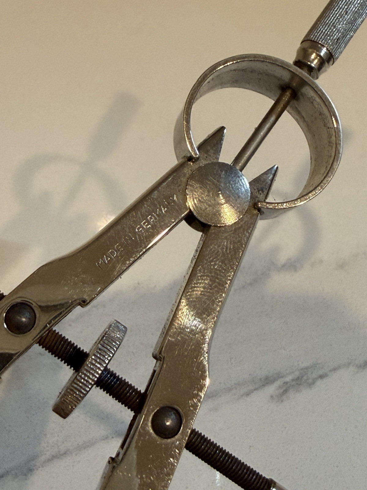 Vintage German Bow Divider Drafting Compass Precision Drawing Tool Made Germany