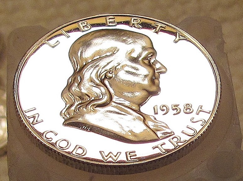 1958 Gem Proof  Franklin EYE CANDY Blast White Absolute Beauty   #228 ~ 10