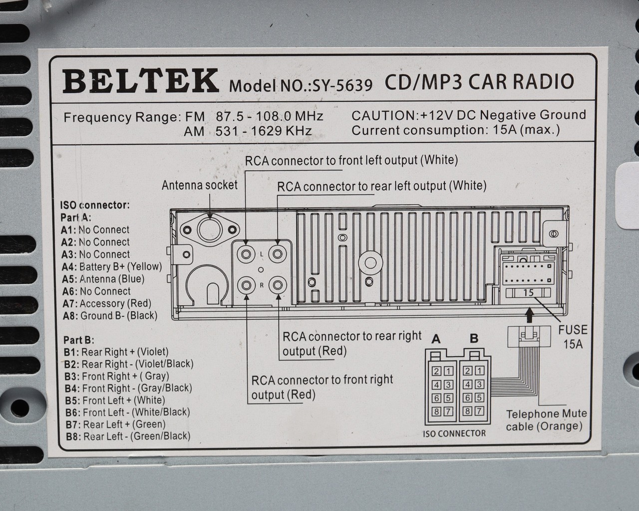 Telecor T-CDP Rack Mount AM/FM CD Player