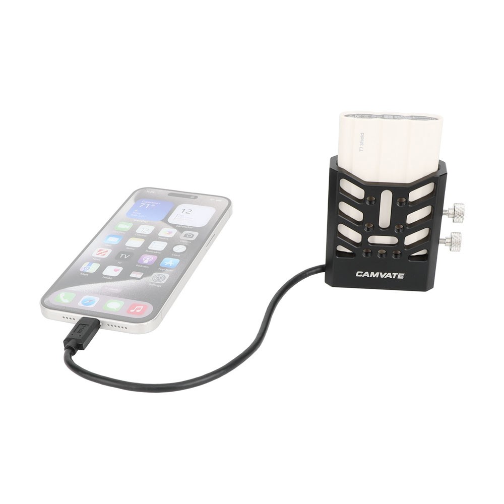 CAMVATE SSD Holder with Straight USB-C Cablefor Samsung T7 Shield