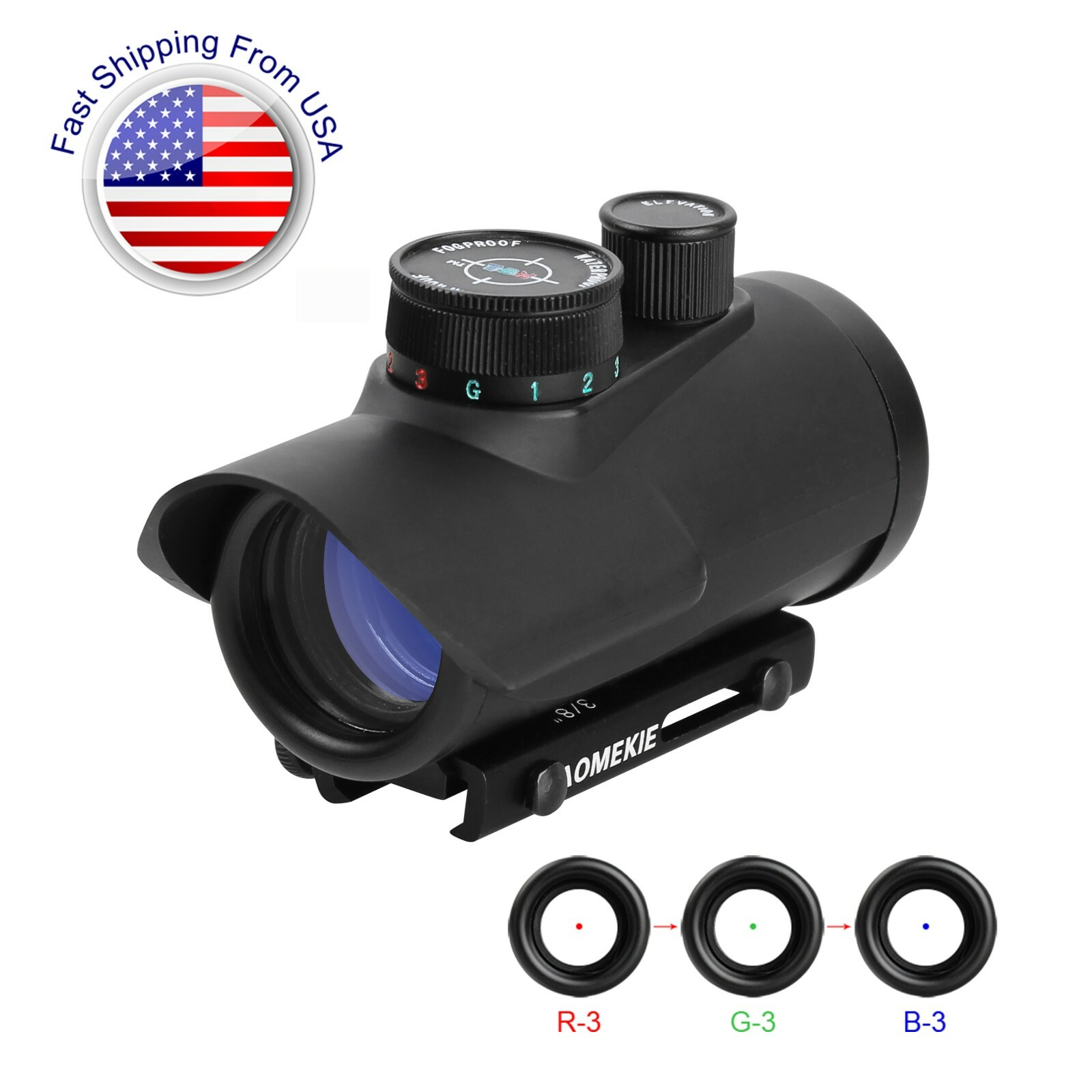 1X30mm 5 MOA Red Dot Sight Reflex Rifle Scope FMC Lens with 22mm/11mm Rail Mount