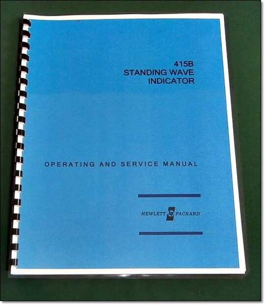 HP 415B Operating & Service Manual: w/ 11"X17" Schematic & Protective Covers