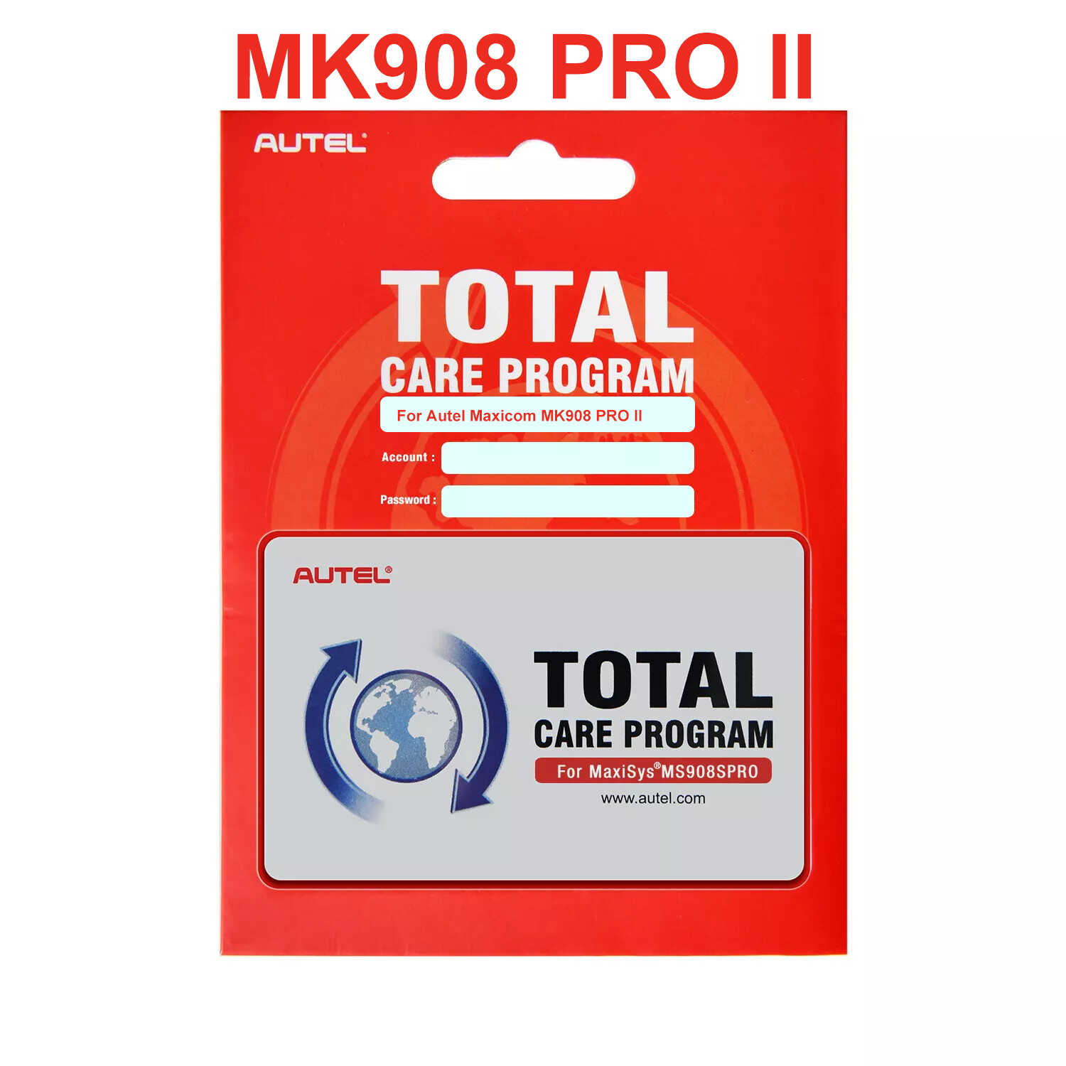 Autel MaxiCOM MK908 PRO II -  one Year Update Service Total Care Program 365days