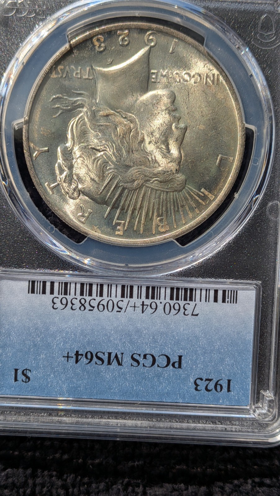 1923 PCGS MS64+ Peace Silver Dollar