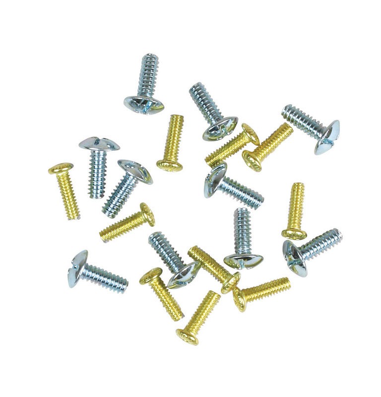 Jandorf 60302 Antique Brass-Plated Fan Blade Screws 6/32 and 8/32 in. Size