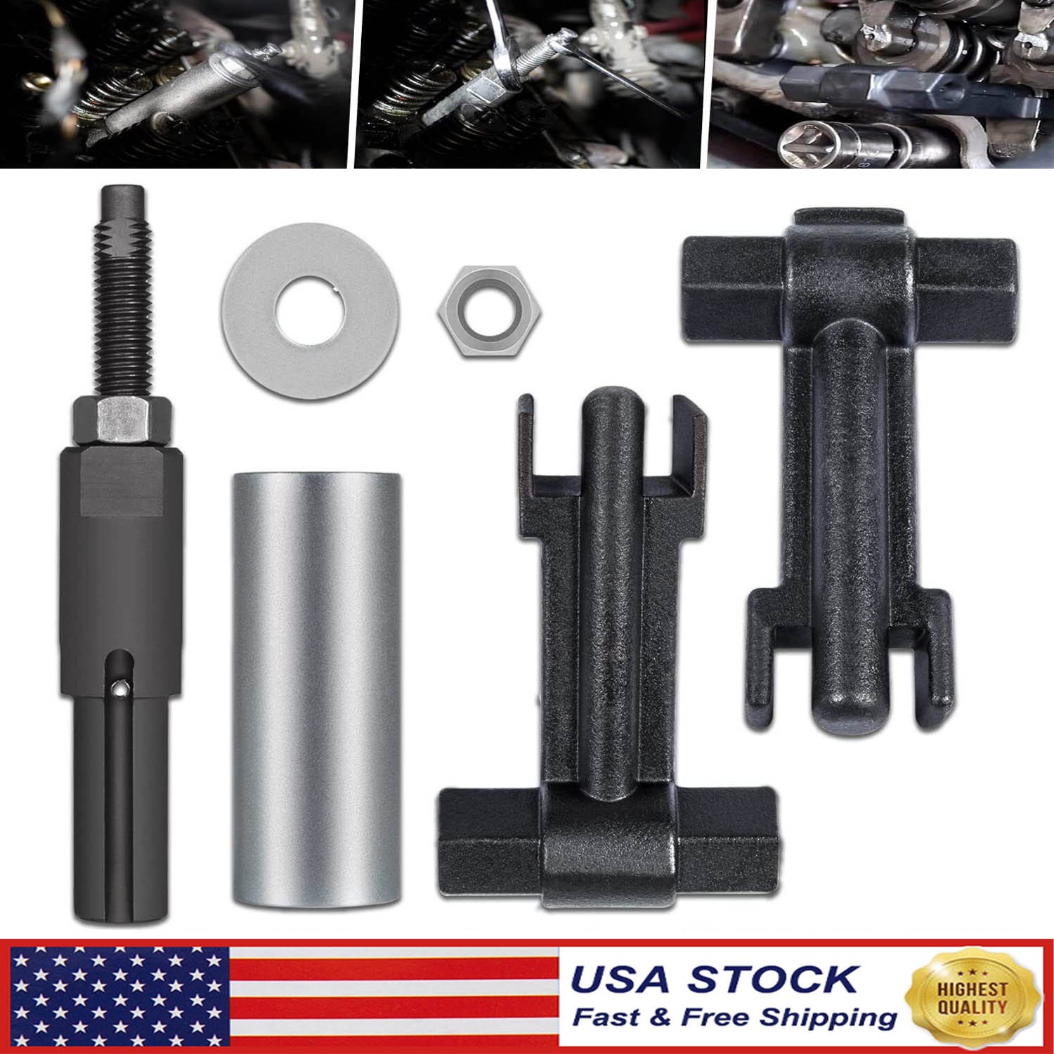 for GM Duramax 6.6L Injector Puller + 7222 Injector Tube Remover Installer Kit