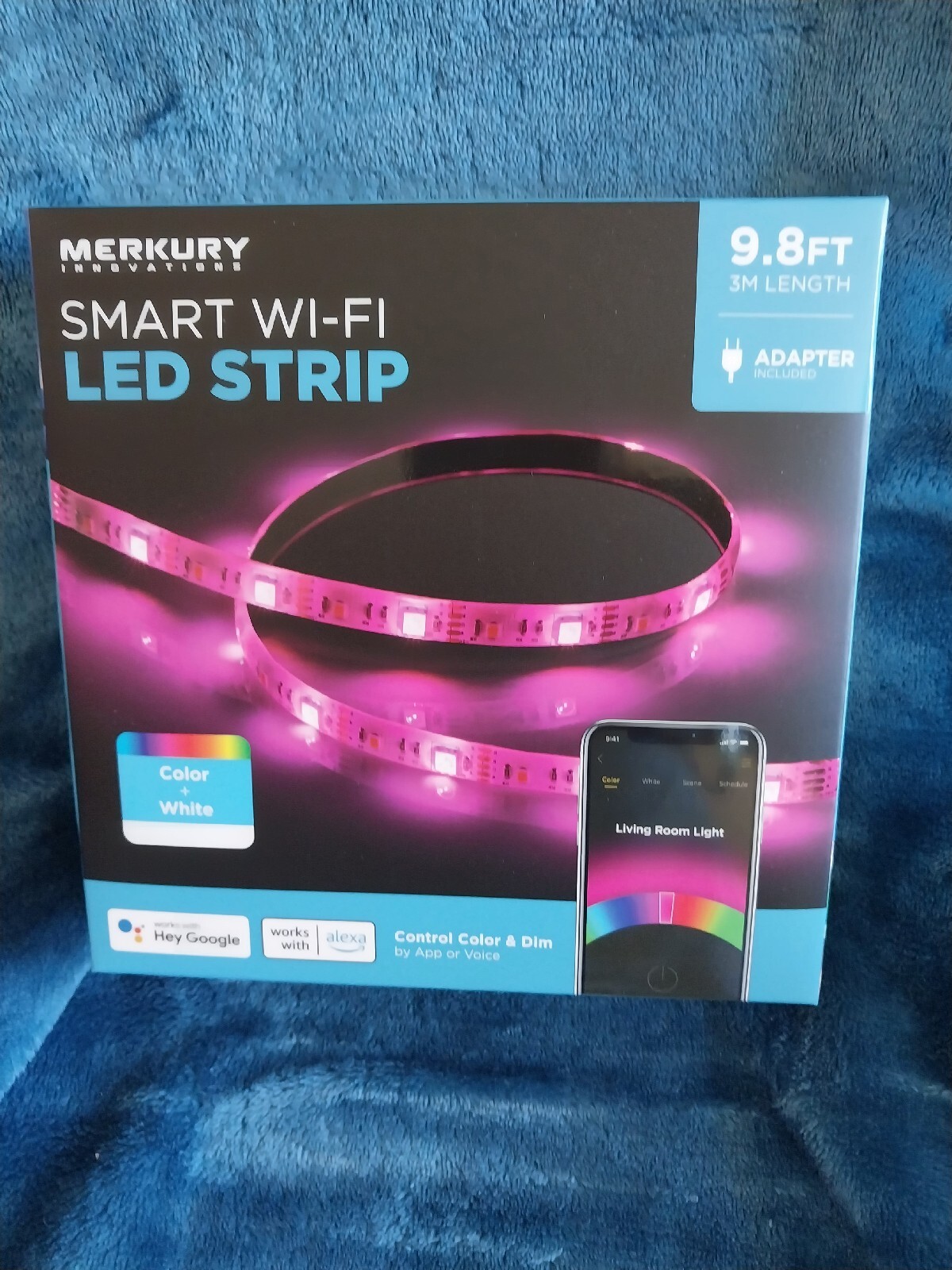 Merkury Innovations Smart Wi-Fi LED Color Changing Light Strip 9.8ft