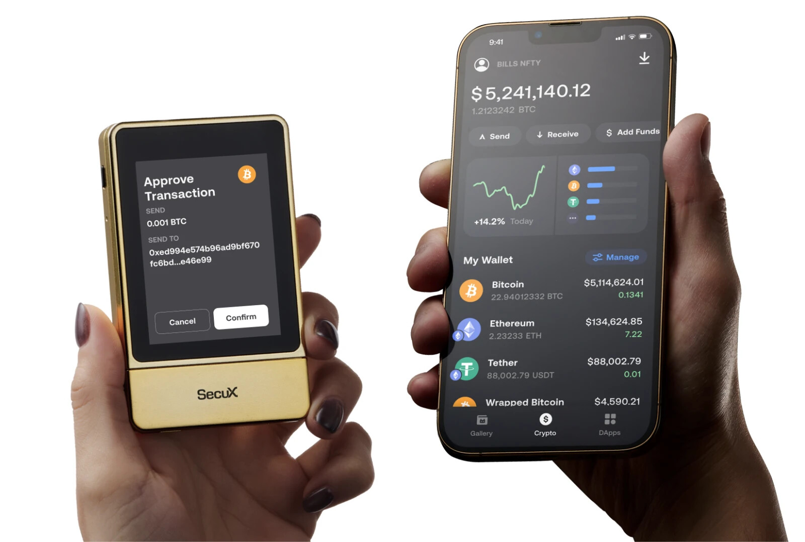 Secux NeoX | NEW Crypto Hardware Wallet | USB Port |Bluetooth +Touchscreen