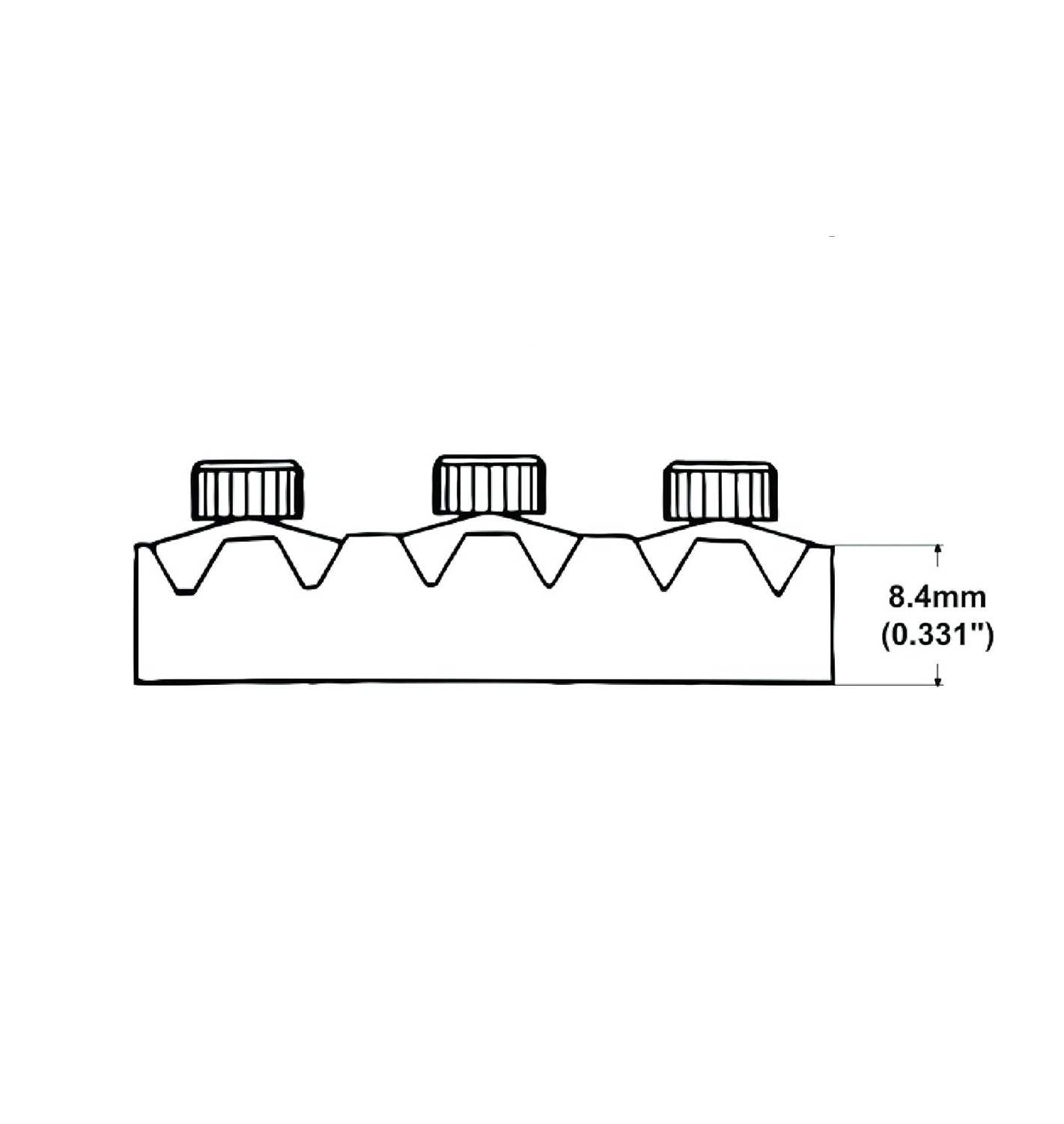 Floyd Rose Chrome Locking 42mm-R12/AS Nut for Floyd Rose String Retaining System