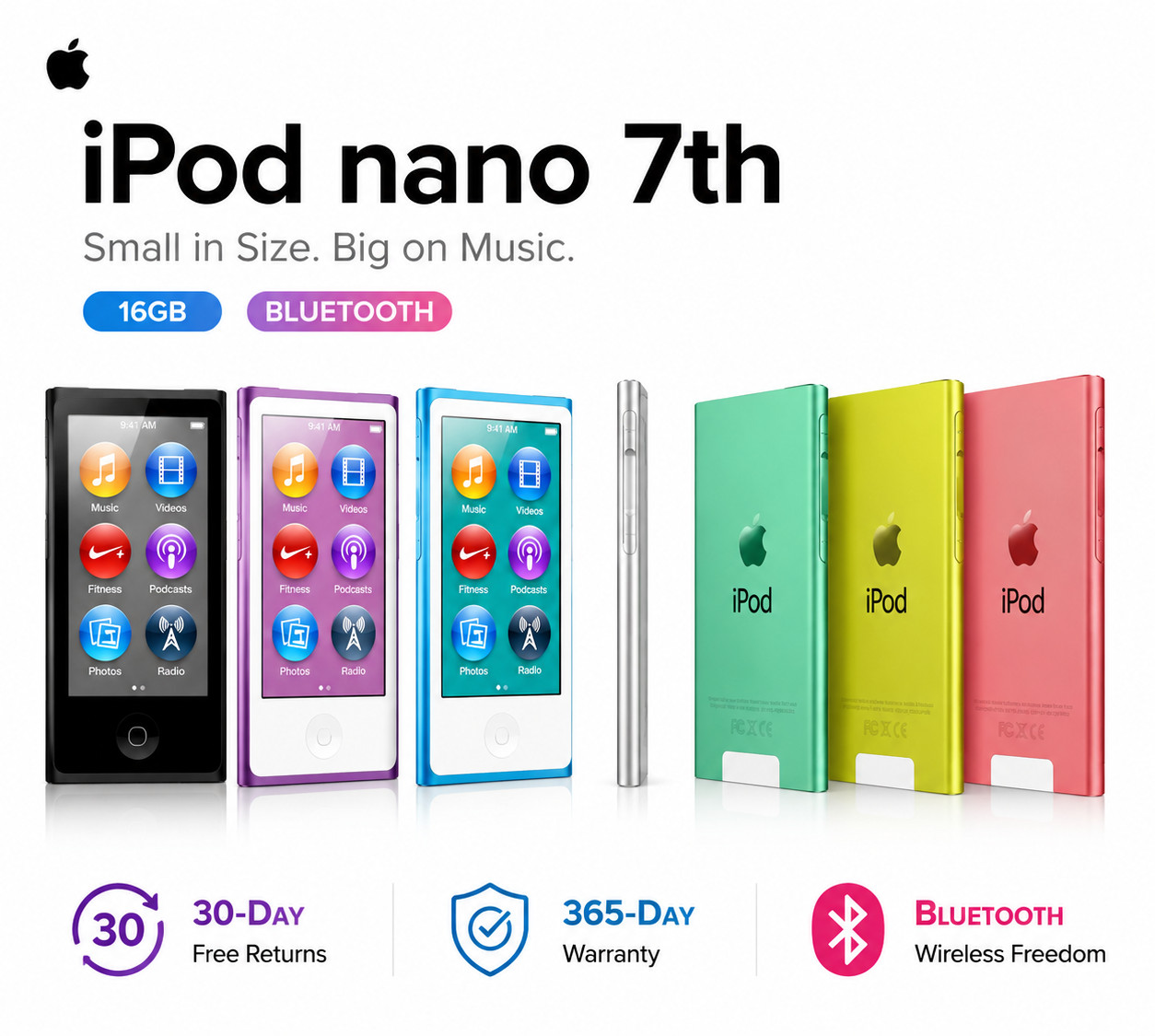 New Sealed Apple iPod Nano 7th 16GB MP3 Player For Gift 🎁FREE FAST SHIPPING