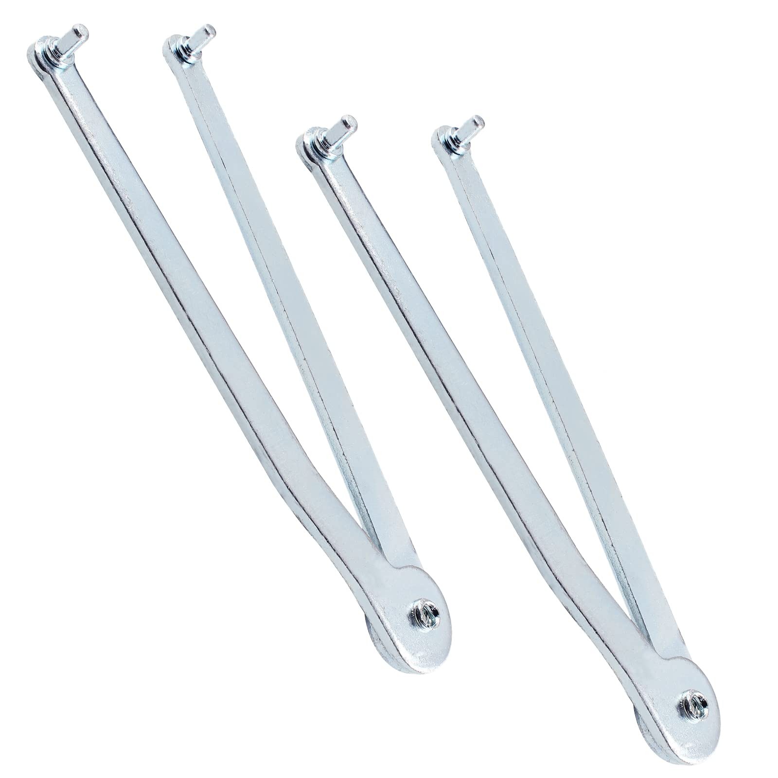 LDEXIN 2 Pcs Adjustalbe Face Spanner Wrench, Adjustable Pin Silver