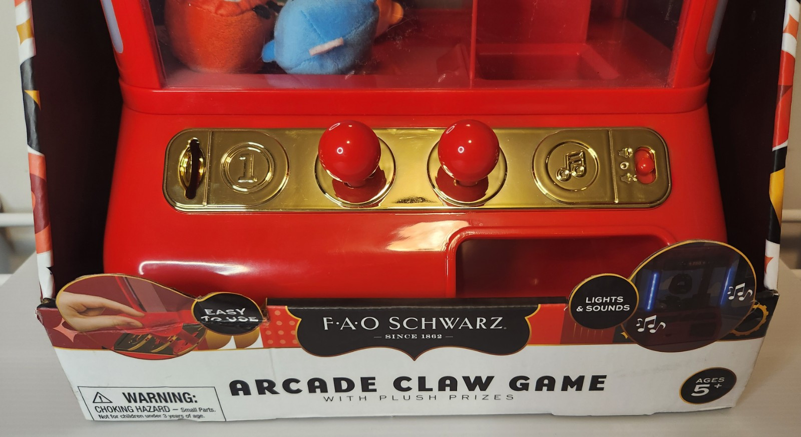 FAO Schwarz Arcade Claw Game with Plush Prizes
