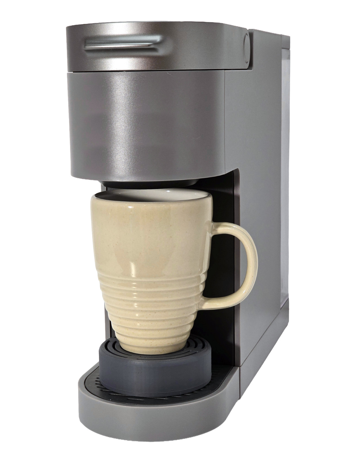 Anti-Splash Adjustable Coffee Cup Riser Accessory for K-Cup Coffee Makers Gray
