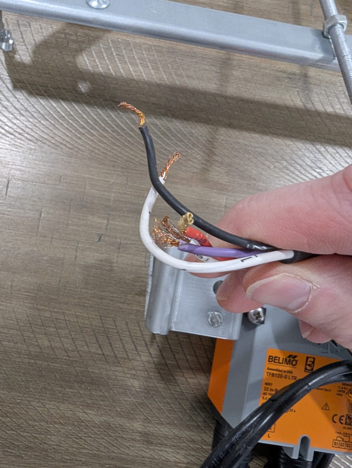 Belimo TFB120 With Dayton Wall Shutter Kit Parts