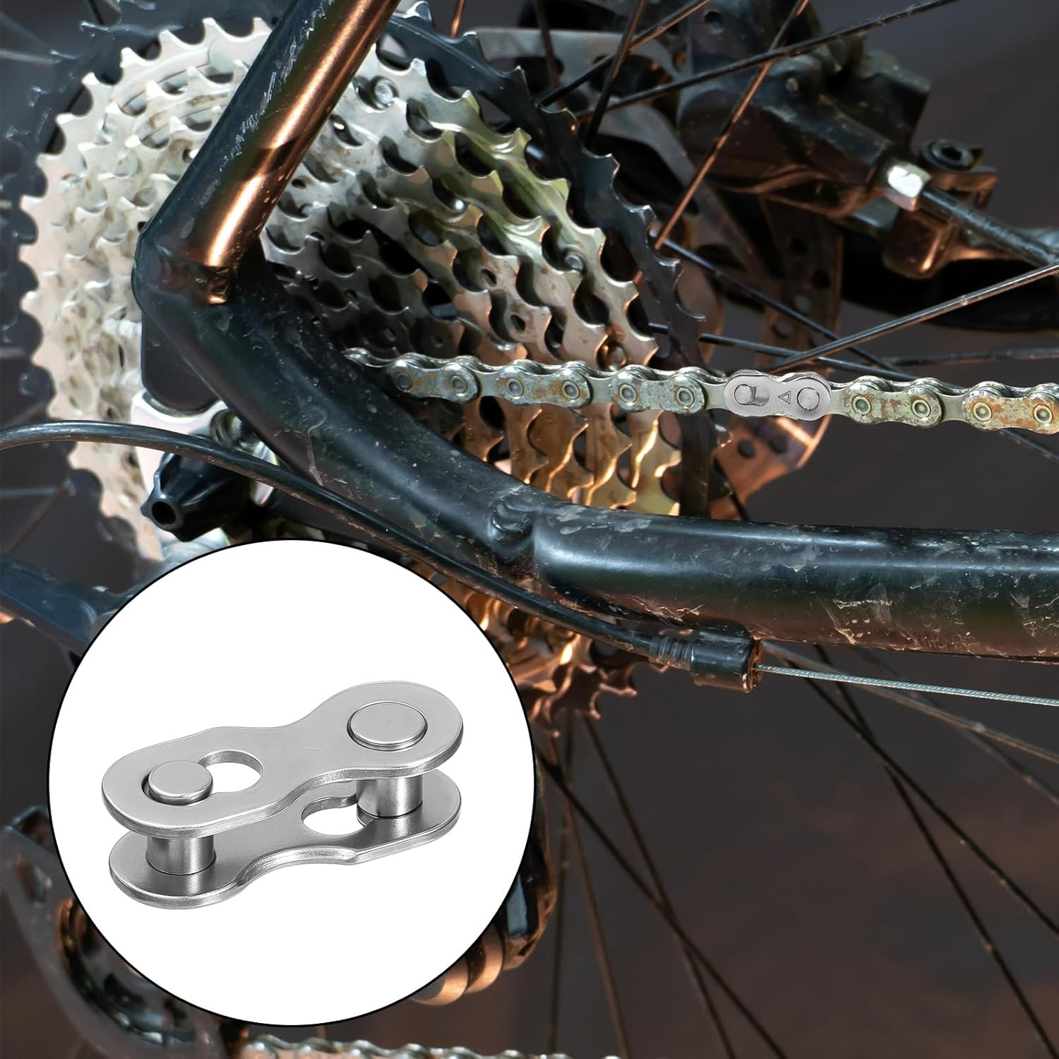 10 Pairs Bicycle Missing Link for 6/7/8 Speed Chains Reusable Bicycle Chain L...