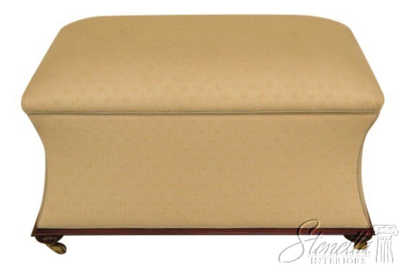 38684E: Large White Upholstered  Flip Top Ottoman Or Chest Coffee Table