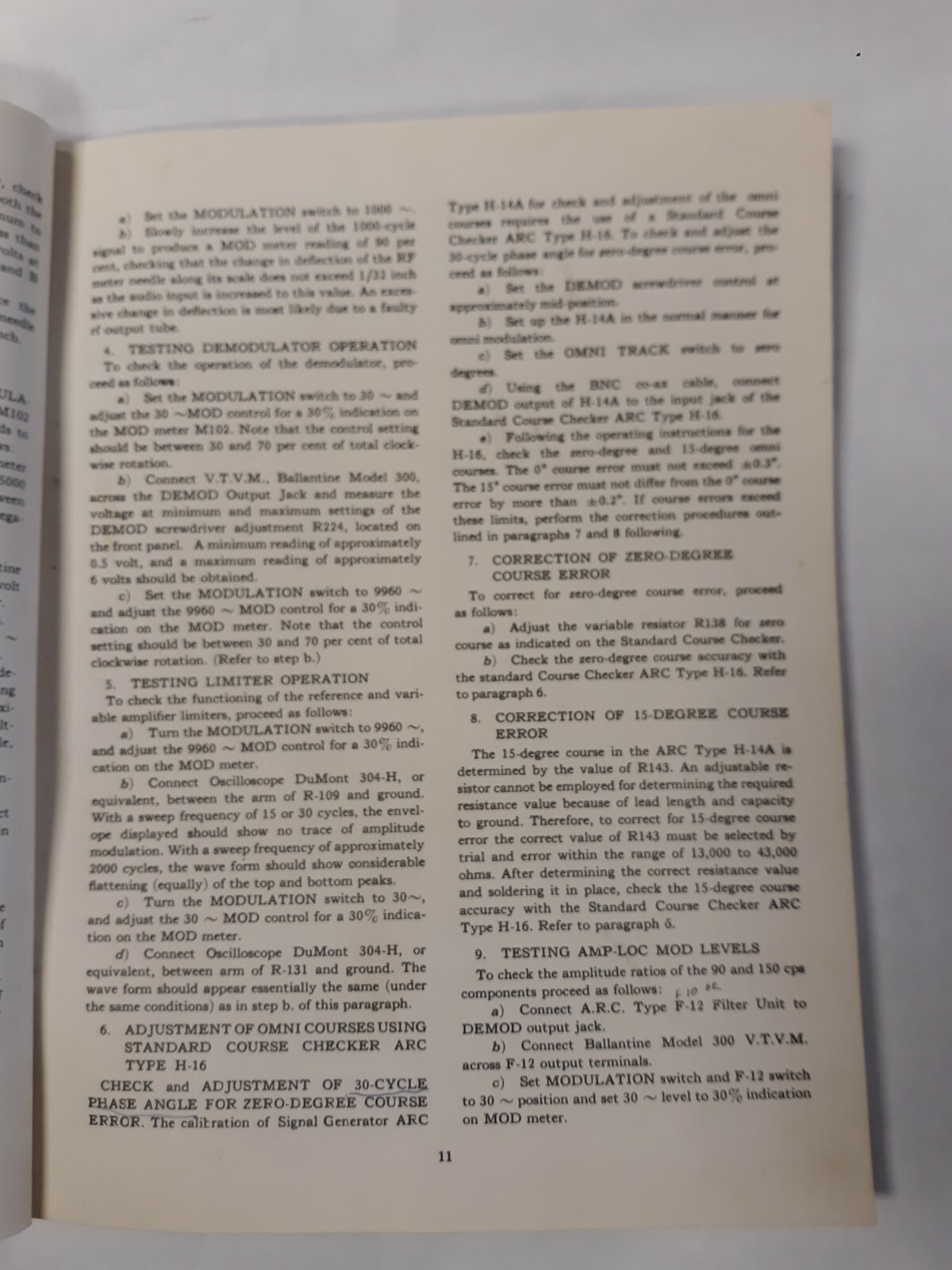 ARC Type H-14A Signal Generator Instruction Book Original