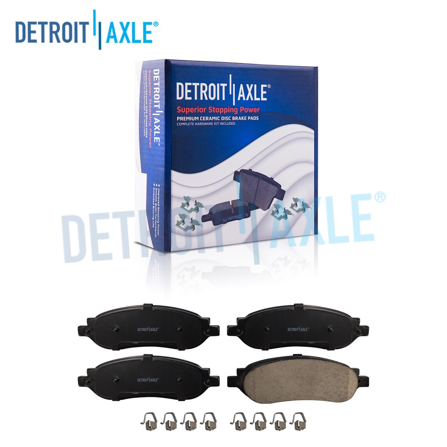 Rear Ceramic Brake Pads Hardware for 2005 2006 2007 Ford F-250 F-350 Super Duty