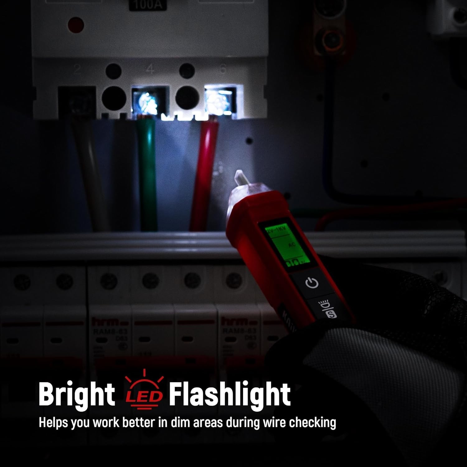 Dual Range Voltage Tester with Signal Percentage - Live/Null Wire Detection