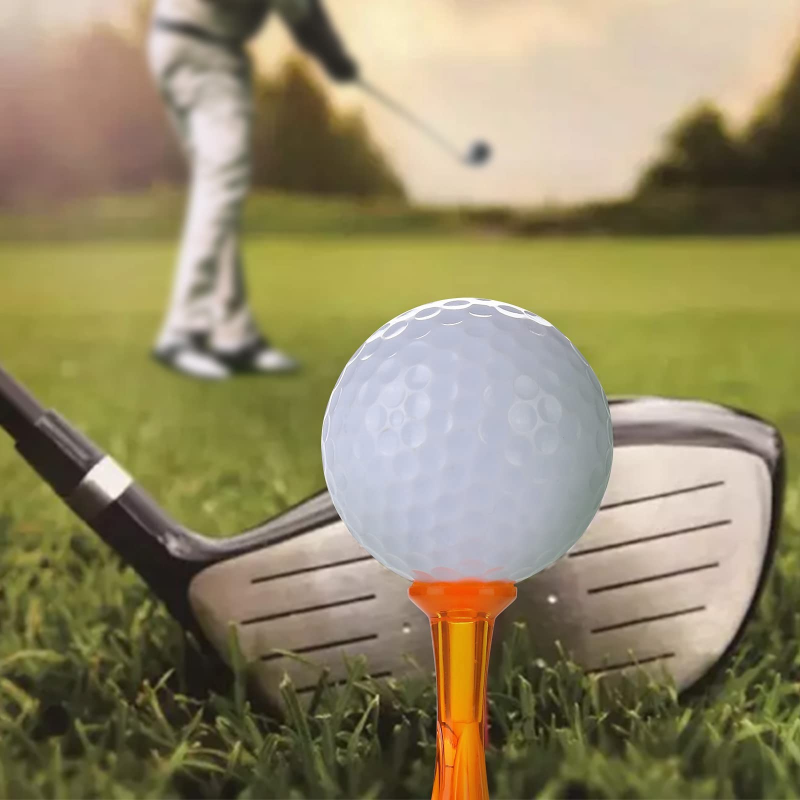 Golf Tees 3-1/4’’ 50 Count Plastic Golf Tees Reduced Friction & Side