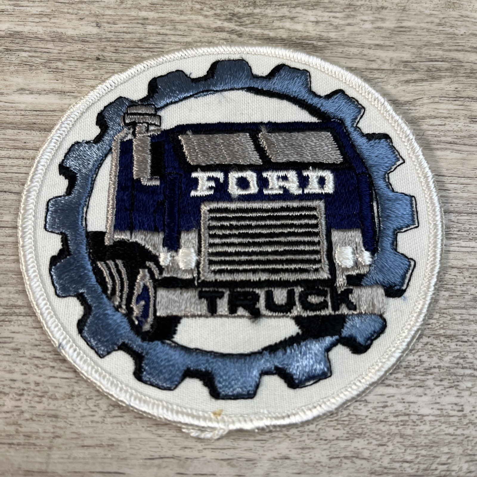 Vintage FORD TRUCK Automobile Car Company Logo Embroidered Sew-On Patch 1970’s