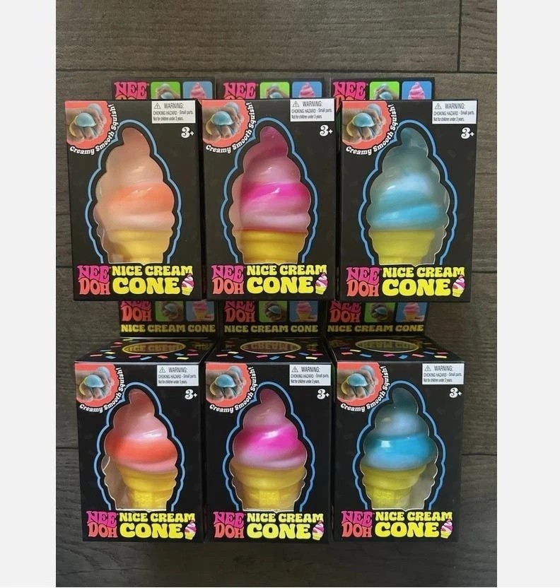 Ice Cream Cone Squishy Stress Toy Soft Squeeze Sensory Fidget Stress Ball