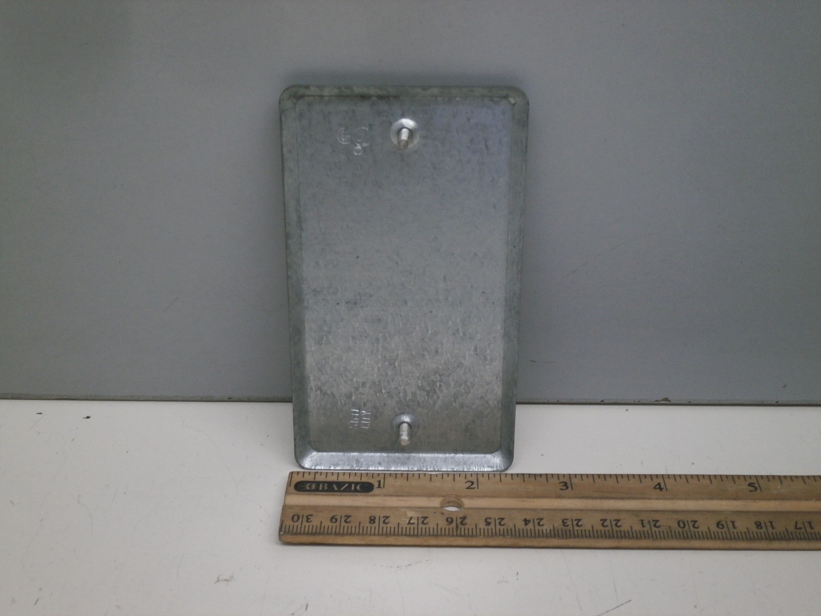(12-Pack) Steel City 58-C-1 Blank Cover Plate for Utility Outlet Box 2-1/8" Wide