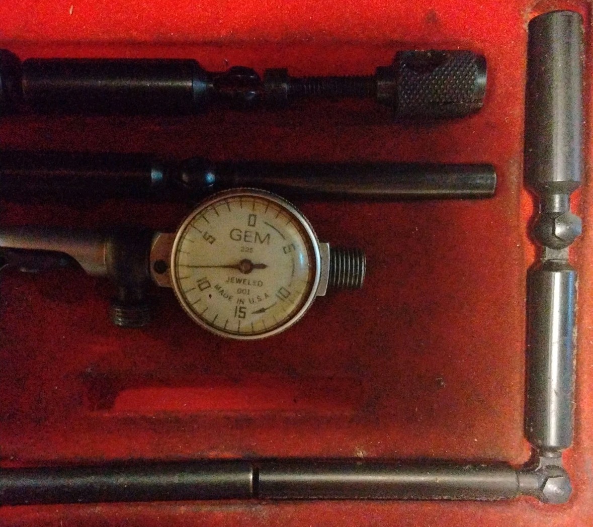 Vintage GEM No. 226 Dial Test Indicator Set Jeweled .001" USA Machinists Tool...
