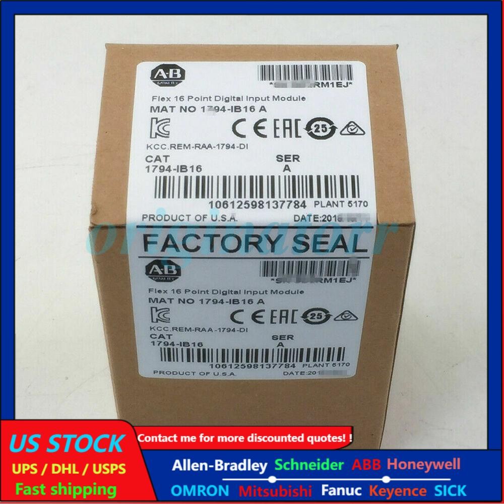 1P New Factory Sealed AB 1794-IB16 1794IB16 SER A Flex I/O Input Module 1794IB16