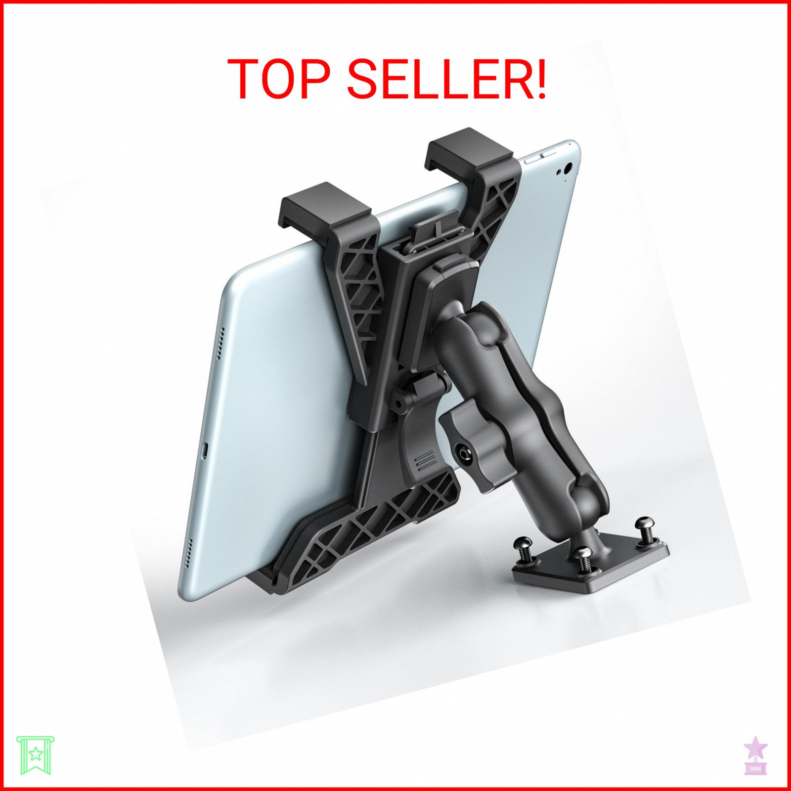OHLPRO Tablet Holder for Truck, Heavy Duty Drill Base Tablet Car Mount for iPad,