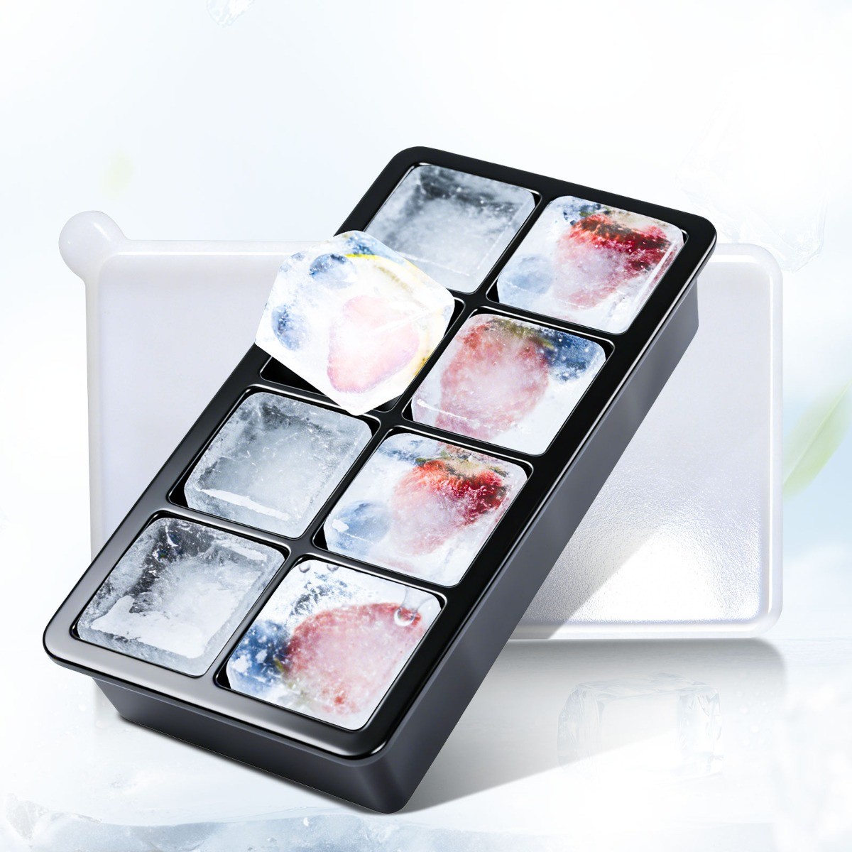 Round Square Ice Cube Ball Maker Tray Silicone Sphere Mold Bar Whiskey Cocktails