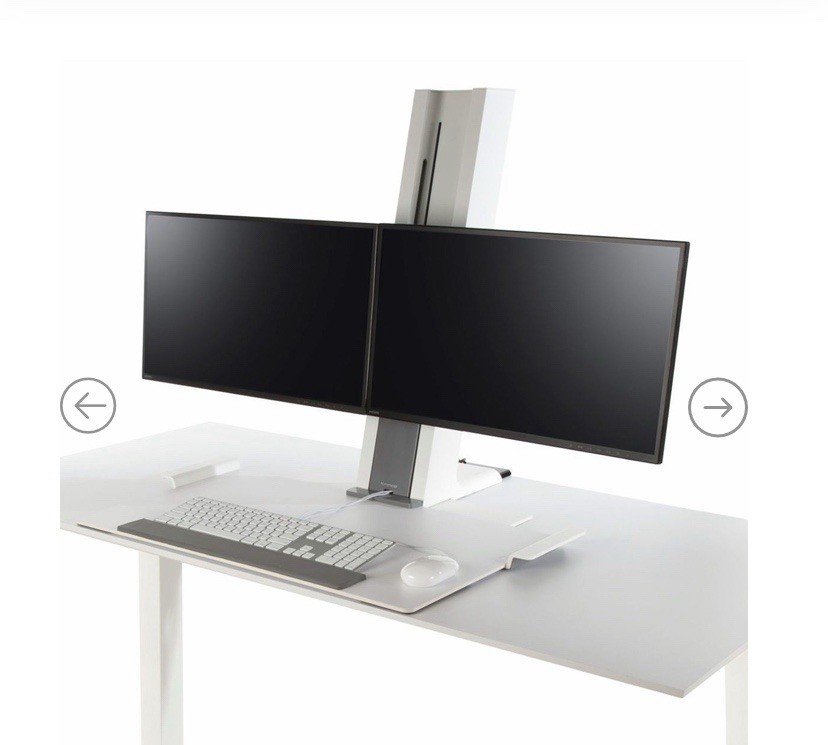 Humanscale QuickStand Dual Monitor Height Adjustable Workstation Sit / Stand