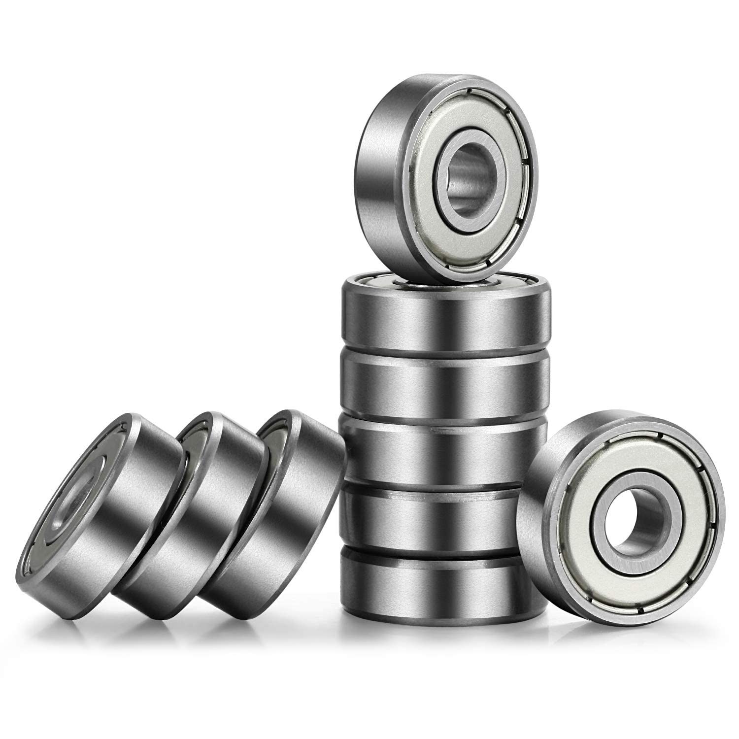 608ZZ Bearings 10 Pack, 8x22x7mm Double Metal Shielded Ball Bearings ABEC3 C3...