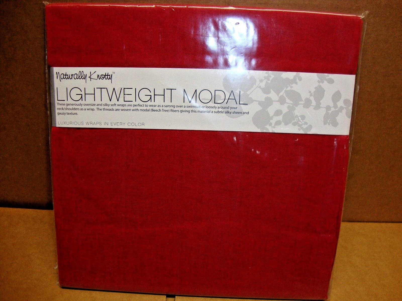 NEW Naturally Knotty Lightweight Modal Red Wrap