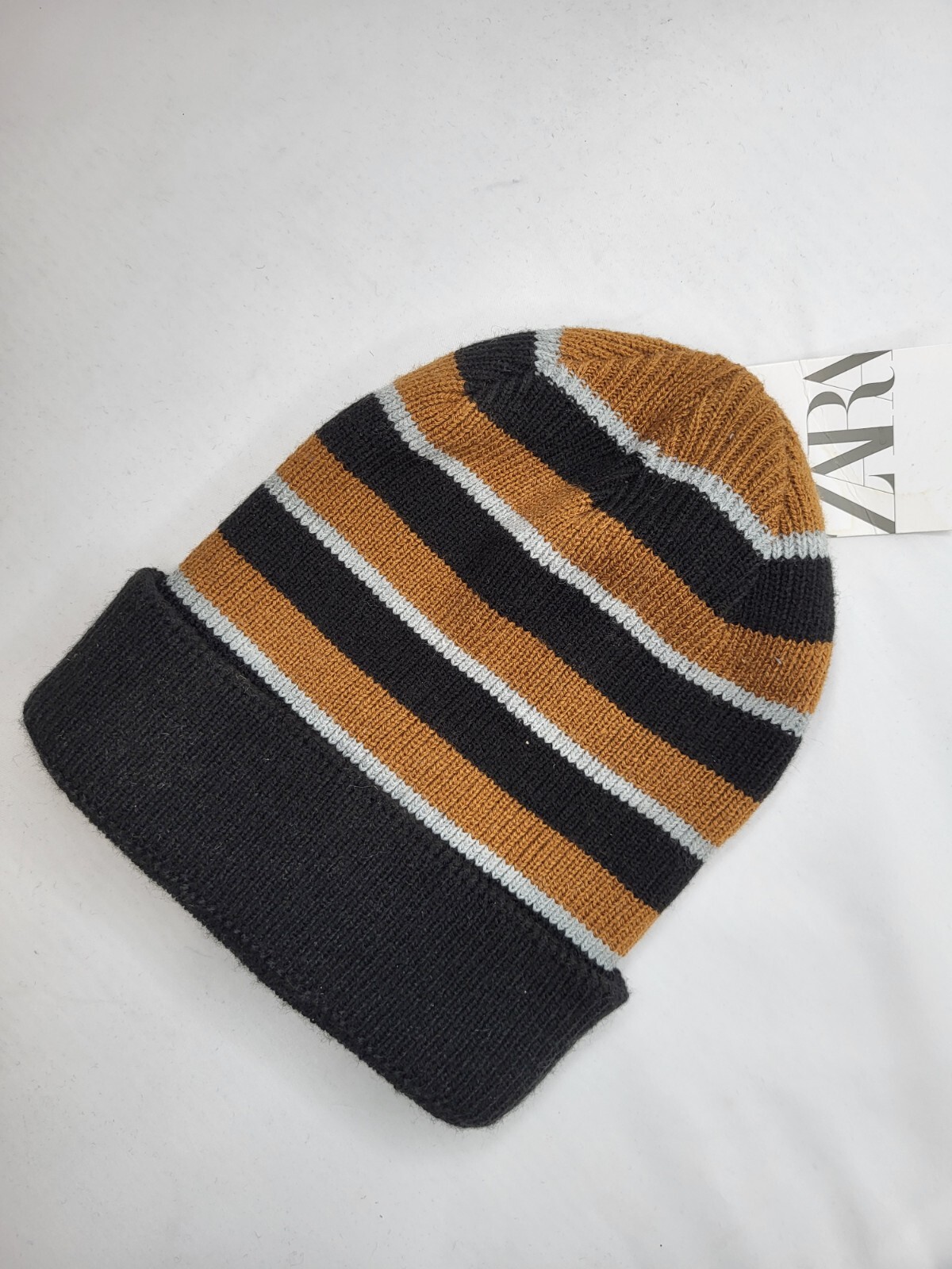 Zara Kids MULTICOLOR Knit  Hat STRIPED SIZE L 6964A