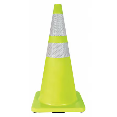 Zoro Select 6Fha7 Traffic Cone, Pvc, High-Intensity Prismatic, 28 In Height, 7,