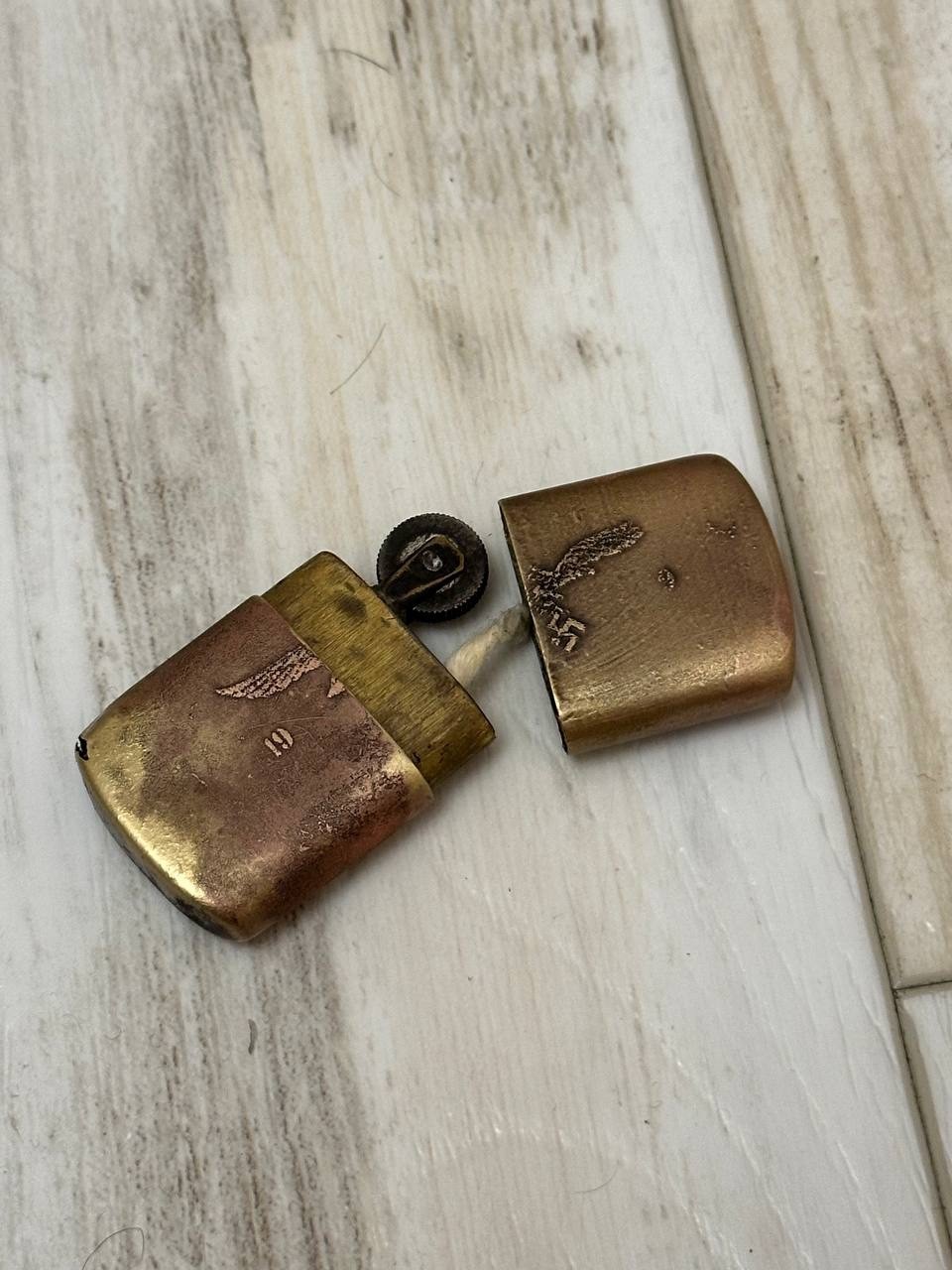 Brass  petrol Lighter Trench Art of German troops WWII 1939 Aviators gift