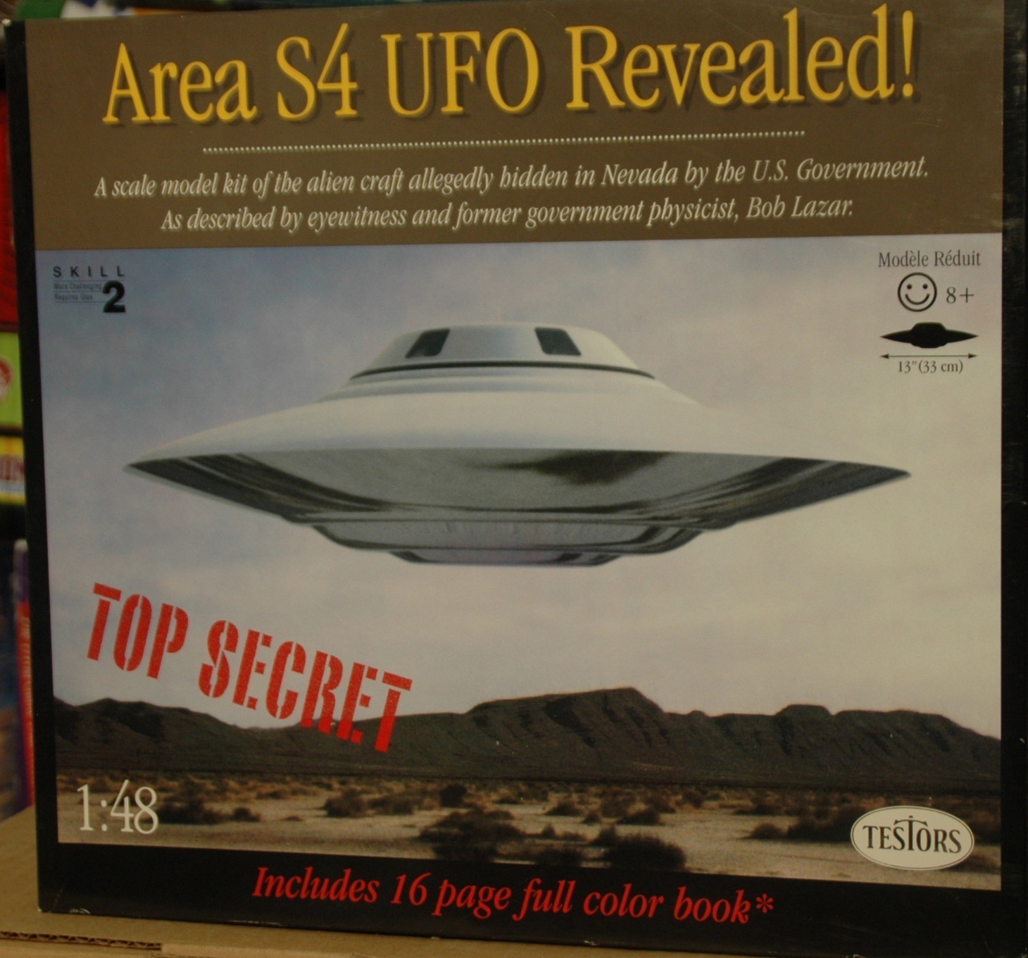 Testors Area S4 UFO Revealed Plastic Model Kit 1:48 Scale