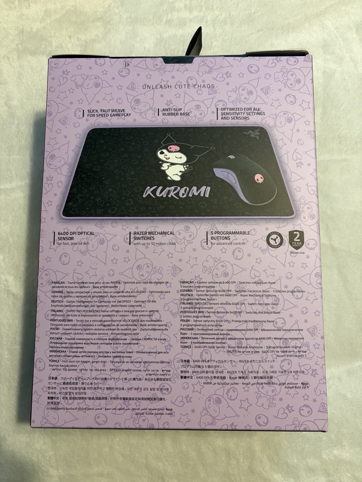 Razer DeathAdder Essential and Goliathus Mouse Mat Bundle - Kuromi Edition NEW