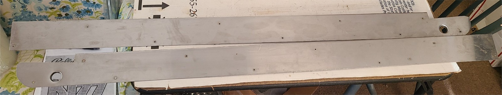 Williams Derby Day EM Pinball Machine Cabinet Metal Side Rails