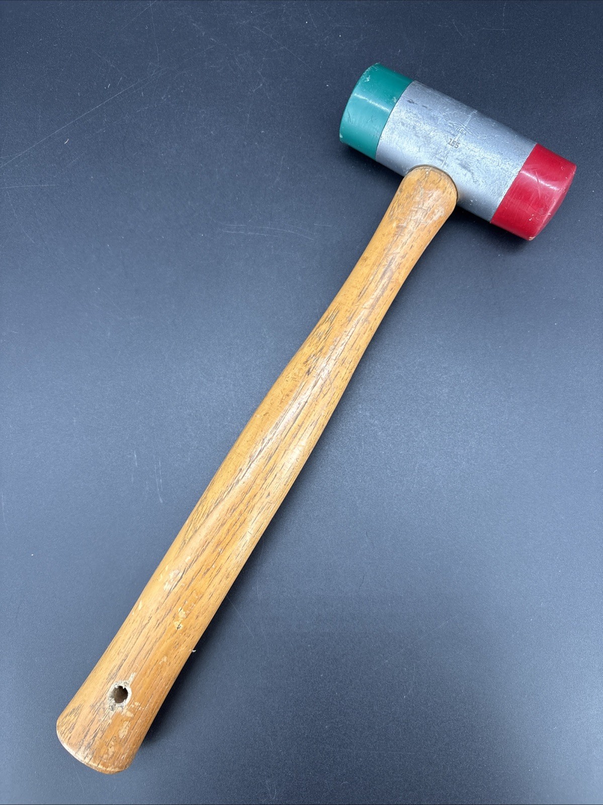 Vtg Nicholson 1-1/2” Soft Face Hard Rubber Mallet Soft Blow Hammer No. 155 USA