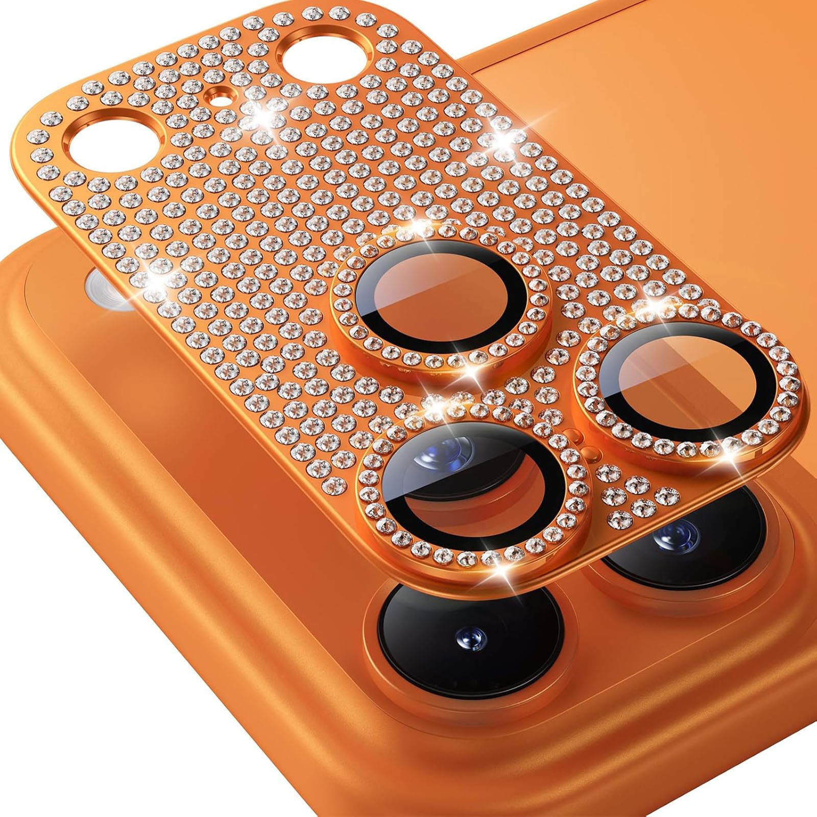 For iPhone 17Pro Max/Air Bling Glitter Diamond Tempered Rear Camera Screen Cover