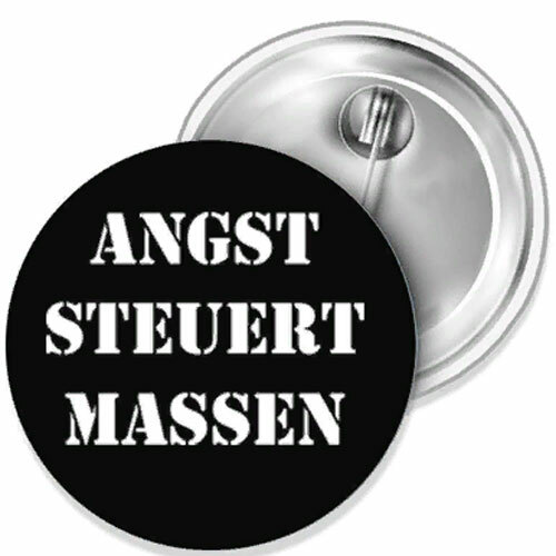 Anxiety Controls Mass Corona Pandemic Button Badge Pin 38mm Dia