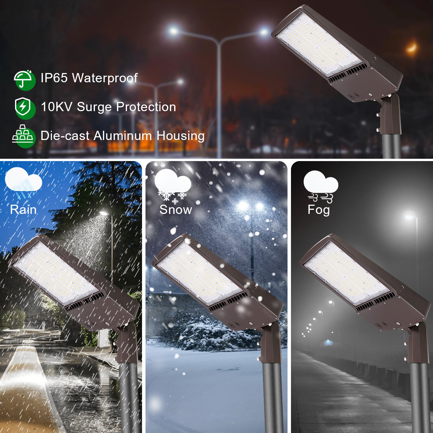 300W LED Shoebox Parking Lot light Fixture 5700K Replace 800W MH Area Road light