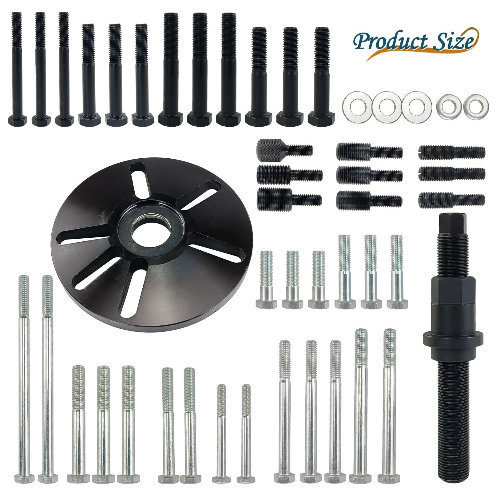 Heavy Duty Harmonic Balancer Crankshaft Pulley Steering Wheel Puller Tool Kit