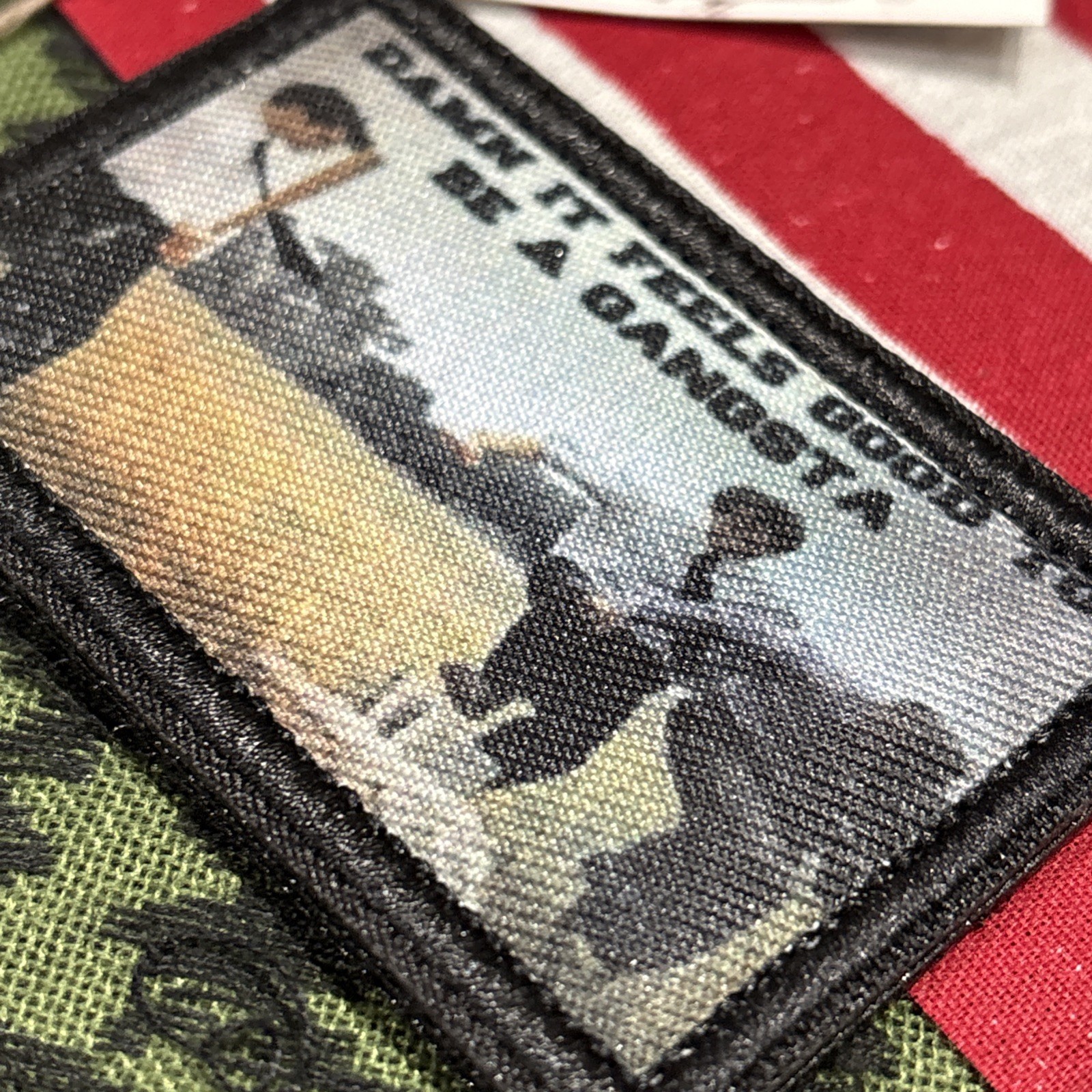 Office Space Fax Machine Destruction Tactical Hook Loop Patch High Quality 2x3”