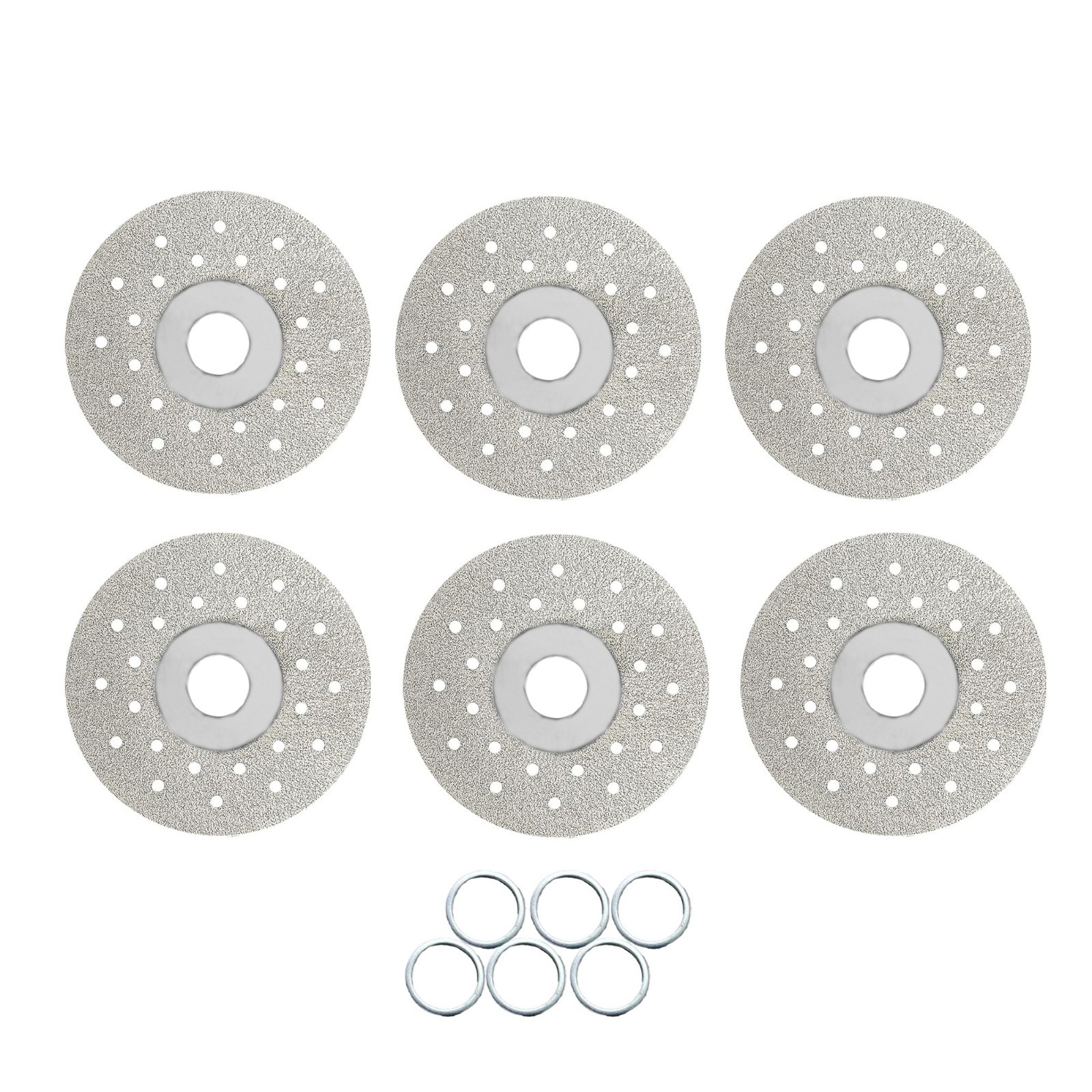 6pcs 4"Rock Slab Grinding Disc Diamond Porous Cutting Saw Blade for Ceramic Tile